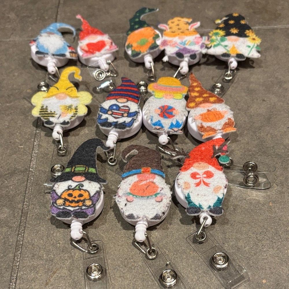 Colorful Gnome Badge Reels